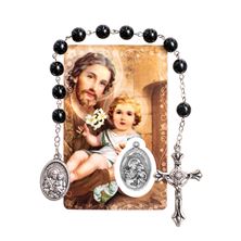 ST. JOSEPH SINGLE DECADE ROSARY WITH HOLY CARD